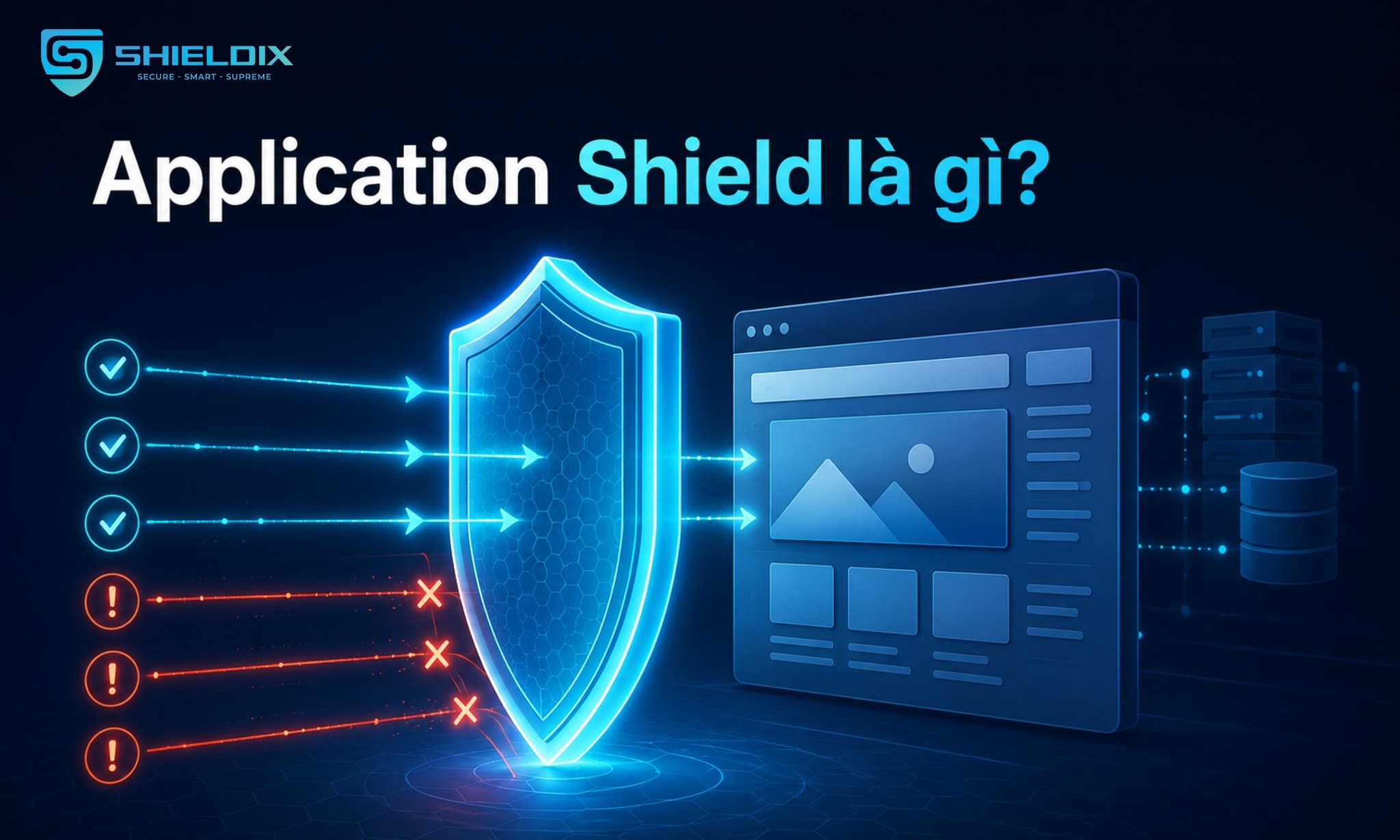 Application Shield kiểm soát request tầng ứng dụng và lọc lưu lượng bất thường trước khi vào website