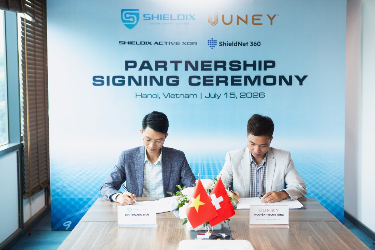 Lễ ký kết hợp tác giữa Shieldix JSC và Uney GmbH ra mắt Shieldix Active XDR