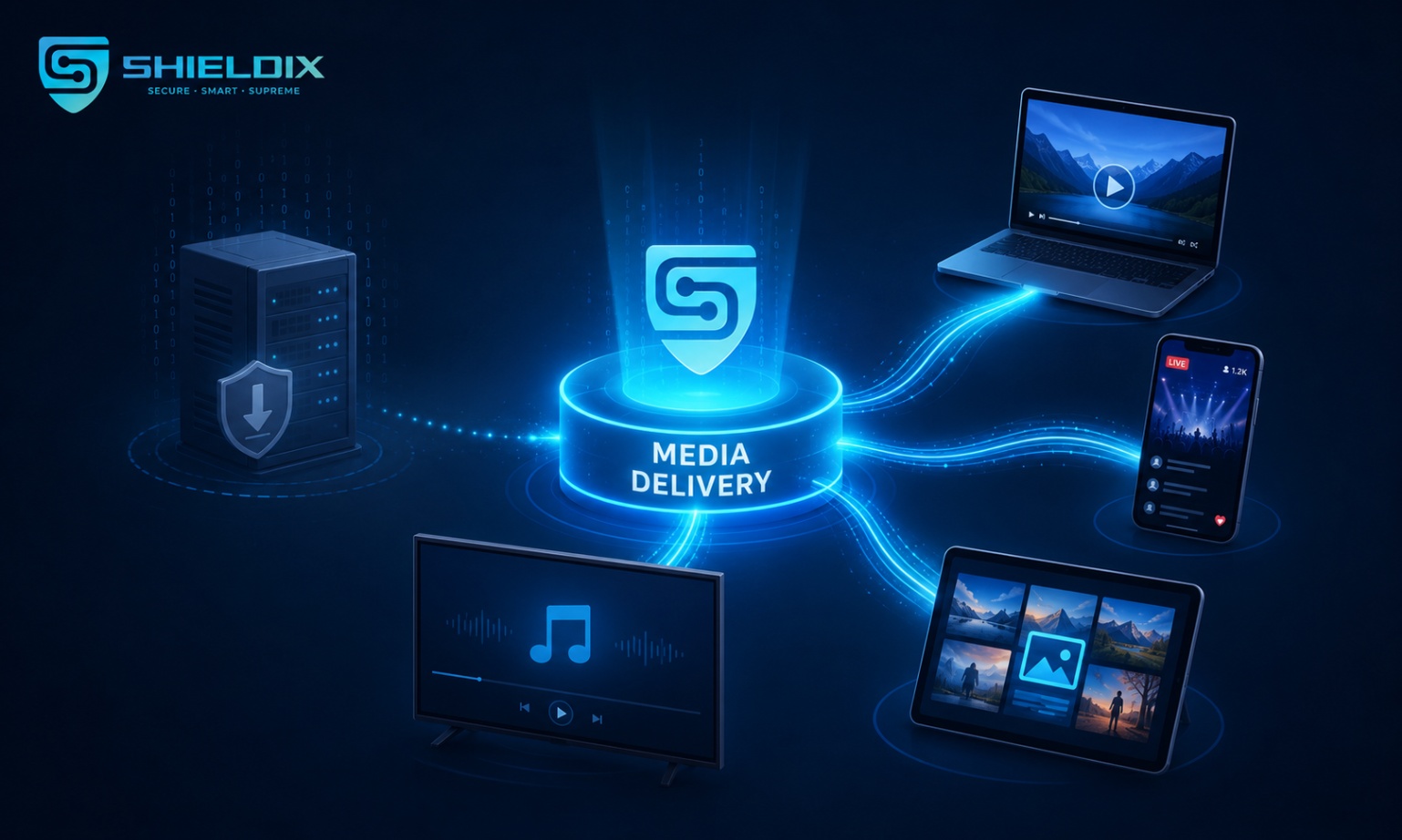 Media Delivery phân phối video, livestream, hình ảnh, audio và file media đến nhiều thiết bị